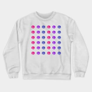 Watercolor Dots - bi pride Crewneck Sweatshirt